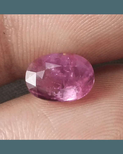 3.29ct GSI Certified Pink Purple Ceylon Sapphire - SMSGEMS 