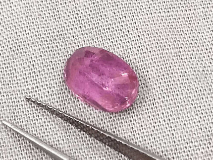 3.29ct GSI Certified Pink Purple Ceylon Sapphire - SMSGEMS 
