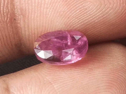3.29ct GSI Certified Pink Purple Ceylon Sapphire - SMSGEMS 