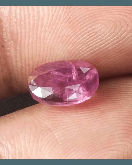 3.29ct GSI Certified Pink Purple Ceylon Sapphire - SMSGEMS 