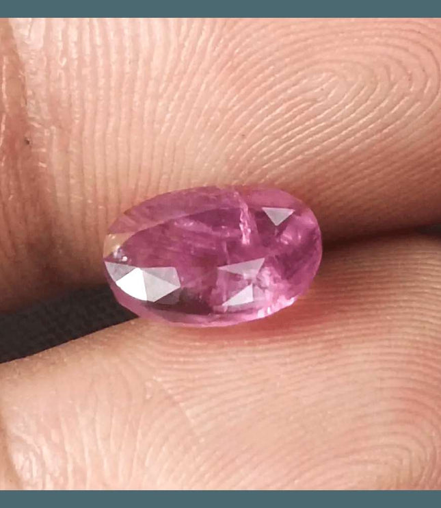 3.29ct GSI Certified Pink Purple Ceylon Sapphire - SMSGEMS 