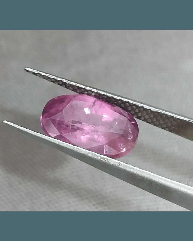 3.29ct GSI Certified Pink Purple Ceylon Sapphire - SMSGEMS 