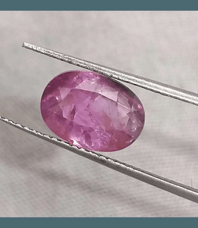 3.29ct GSI Certified Pink Purple Ceylon Sapphire - SMSGEMS 