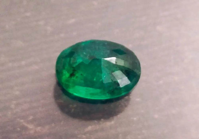 GSI Certified 3.30ct Deep Vibrant Green Zambian Emerald, Natural Gemstone - SMSGEMS 