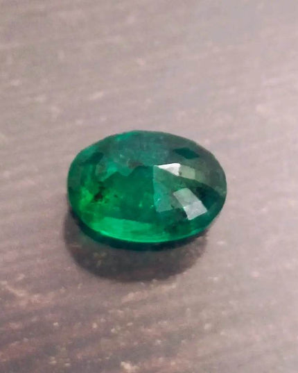 GSI Certified 3.30ct Deep Vibrant Green Zambian Emerald, Natural Gemstone - SMSGEMS 