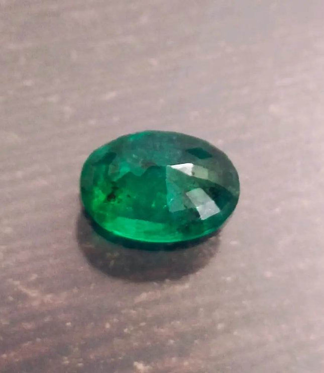 GSI Certified 3.30ct Deep Vibrant Green Zambian Emerald, Natural Gemstone - SMSGEMS 