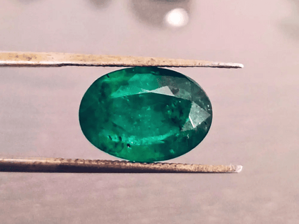 GSI Certified 3.30ct Deep Vibrant Green Zambian Emerald, Natural Gemstone - SMSGEMS 