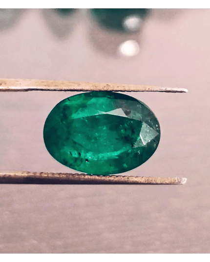 GSI Certified 3.30ct Deep Vibrant Green Zambian Emerald, Natural Gemstone - SMSGEMS 