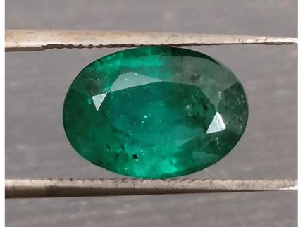 GSI Certified 3.30ct Deep Vibrant Green Zambian Emerald, Natural Gemstone - SMSGEMS 