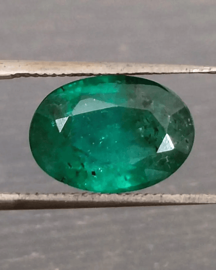 GSI Certified 3.30ct Deep Vibrant Green Zambian Emerald, Natural Gemstone - SMSGEMS 