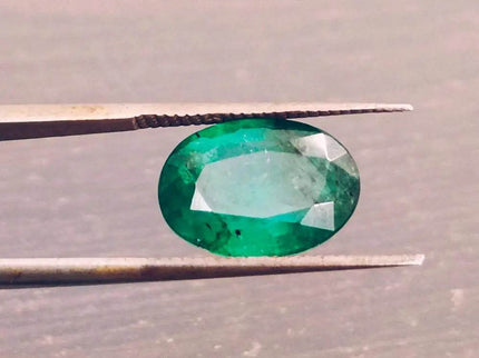 GSI Certified 3.30ct Deep Vibrant Green Zambian Emerald, Natural Gemstone - SMSGEMS 