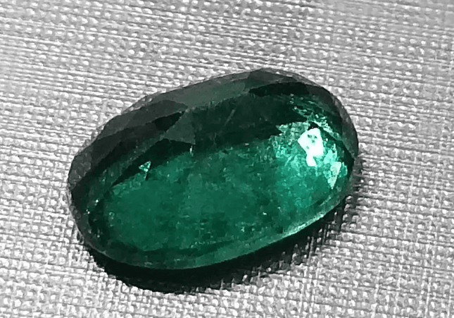 GSI Certified 3.33ct Full Luster Deep Green Zambian Emerald , Natural Earth Mined Gemstone. - SMSGEMS 