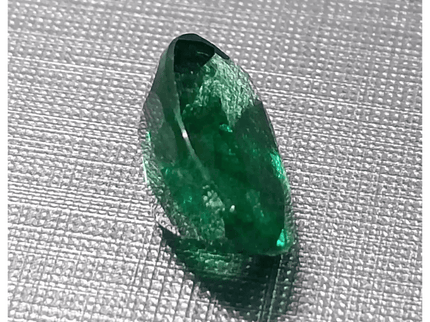 GSI Certified 3.33ct Full Luster Deep Green Zambian Emerald , Natural Earth Mined Gemstone. - SMSGEMS 