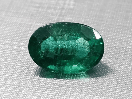 GSI Certified 3.33ct Full Luster Deep Green Zambian Emerald , Natural Earth Mined Gemstone. - SMSGEMS 
