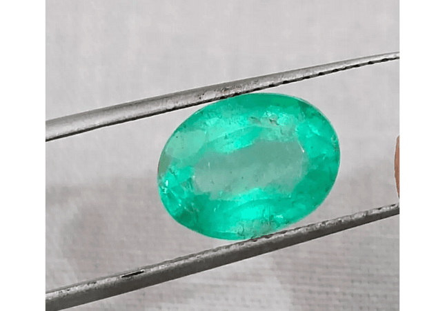 3.33ct Seafoam Green Emerald Certified by GSI - SMSGEMS 