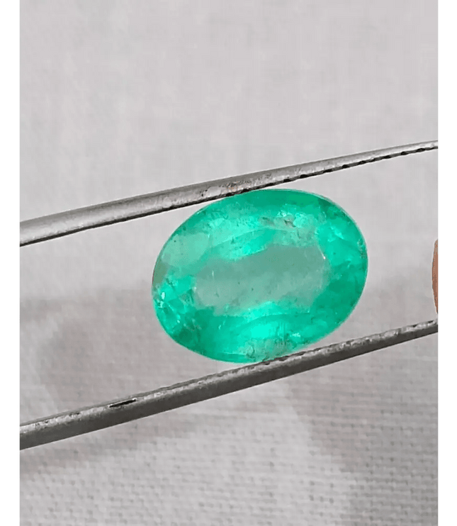 3.33ct Seafoam Green Emerald Certified by GSI - SMSGEMS 