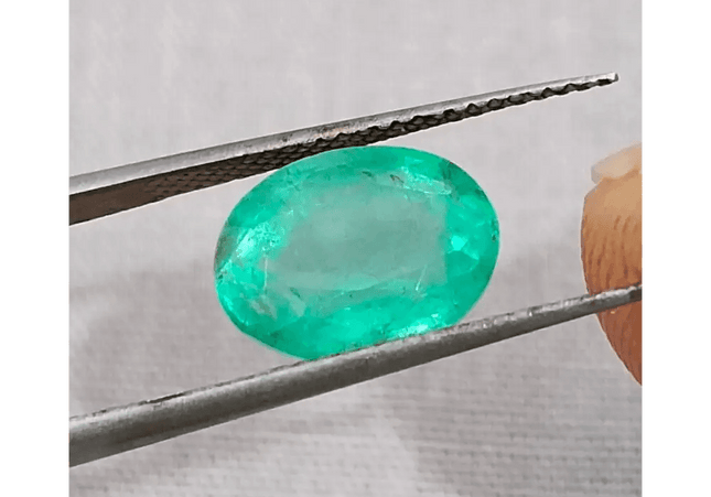3.33ct Seafoam Green Emerald Certified by GSI - SMSGEMS 