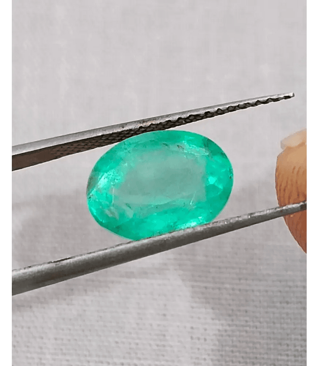 3.33ct Seafoam Green Emerald Certified by GSI - SMSGEMS 