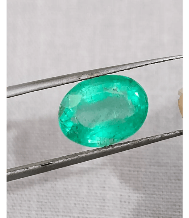 3.33ct Seafoam Green Emerald Certified by GSI - SMSGEMS 