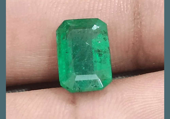 3.38ct Velvet Green Emerald GSI Certified - SMSGEMS 