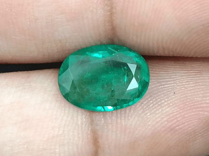 GSI Certified 3.40ct Zambian Emerald, 100% Natural Gemstone - SMSGEMS 