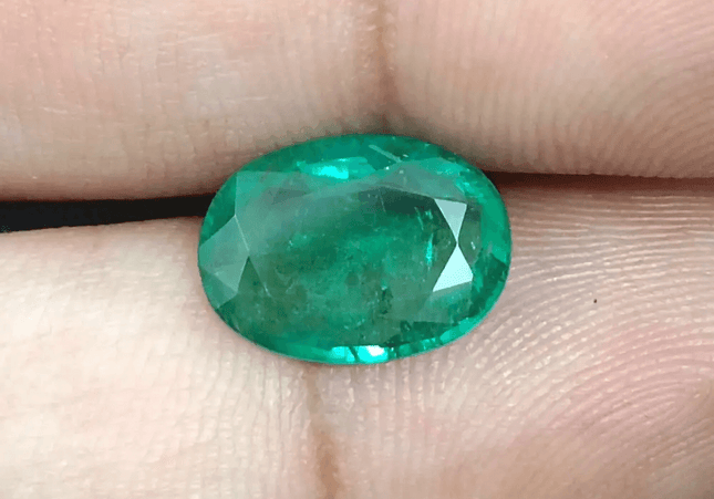 GSI Certified 3.40ct Zambian Emerald, 100% Natural Gemstone - SMSGEMS 