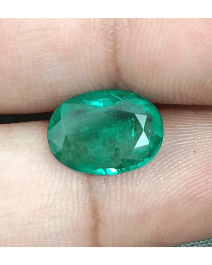 GSI Certified 3.40ct Zambian Emerald, 100% Natural Gemstone - SMSGEMS 