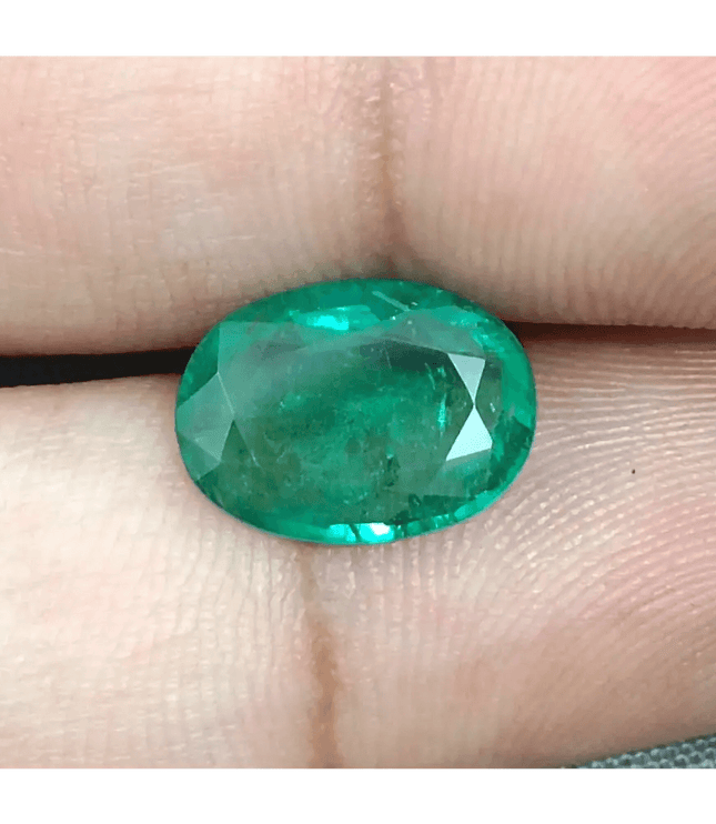 GSI Certified 3.40ct Zambian Emerald, 100% Natural Gemstone - SMSGEMS 