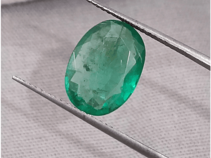 GSI Certified 3.40ct Zambian Emerald, 100% Natural Gemstone - SMSGEMS 