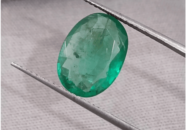 GSI Certified 3.40ct Zambian Emerald, 100% Natural Gemstone - SMSGEMS 