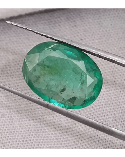 GSI Certified 3.40ct Zambian Emerald, 100% Natural Gemstone - SMSGEMS 