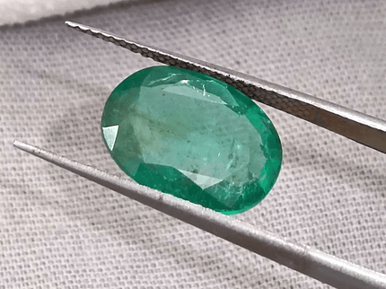 GSI Certified 3.40ct Zambian Emerald, 100% Natural Gemstone - SMSGEMS 