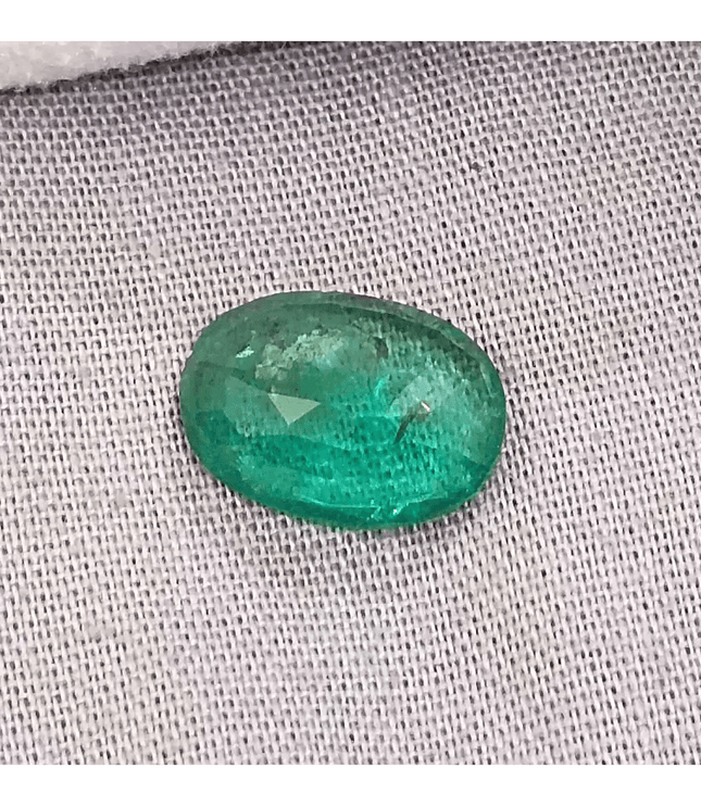 GSI Certified 3.40ct Zambian Emerald, 100% Natural Gemstone - SMSGEMS 