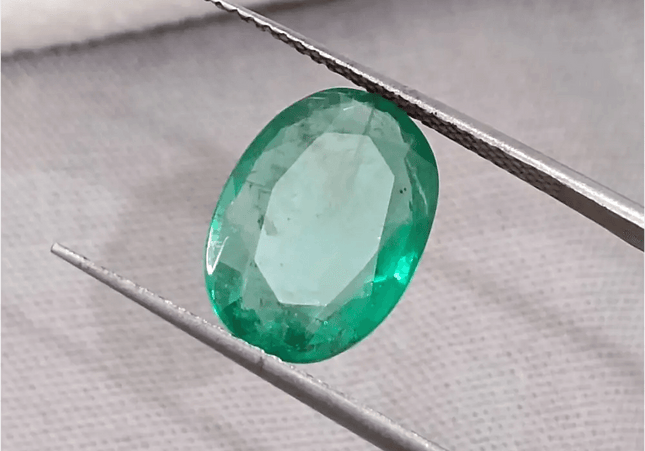 GSI Certified 3.40ct Zambian Emerald, 100% Natural Gemstone - SMSGEMS 