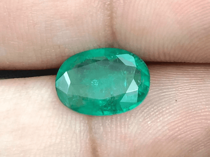 GSI Certified 3.40ct Zambian Emerald, 100% Natural Gemstone - SMSGEMS 