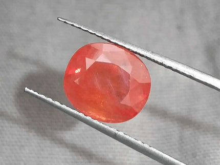 GSI Certified 3.41ct Orange Sapphire, Natural Gemstone - SMSGEMS 