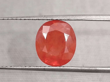 GSI Certified 3.41ct Orange Sapphire, Natural Gemstone - SMSGEMS 