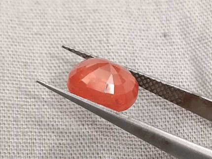 GSI Certified 3.41ct Orange Sapphire, Natural Gemstone - SMSGEMS 