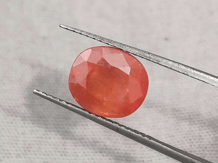 GSI Certified 3.41ct Orange Sapphire, Natural Gemstone - SMSGEMS 