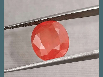 GSI Certified 3.41ct Orange Sapphire, Natural Gemstone - SMSGEMS 