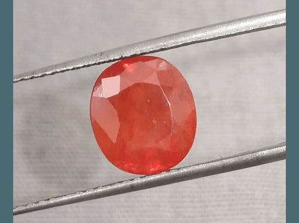 GSI Certified 3.41ct Orange Sapphire, Natural Gemstone - SMSGEMS 