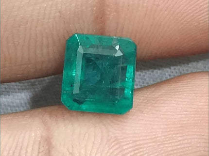 3.42ct Deep Green Emerald certified by GSI - SMSGEMS 