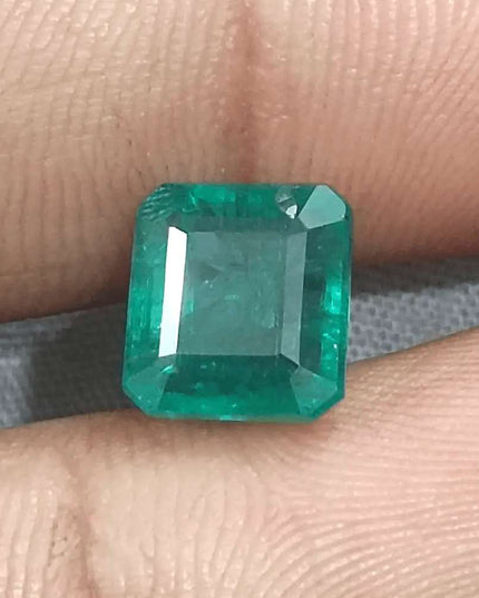 3.42ct Deep Green Emerald certified by GSI - SMSGEMS 