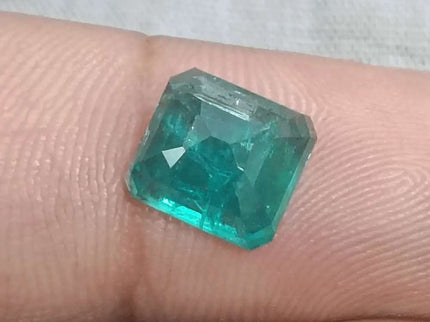 3.42ct Deep Green Emerald certified by GSI - SMSGEMS 
