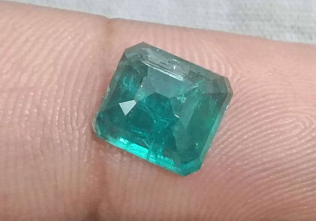 3.42ct Deep Green Emerald certified by GSI - SMSGEMS 
