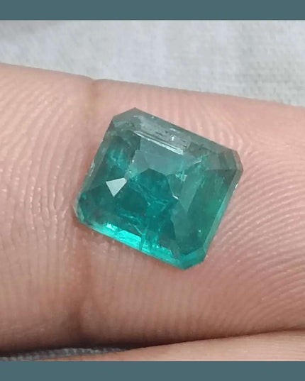 3.42ct Deep Green Emerald certified by GSI - SMSGEMS 