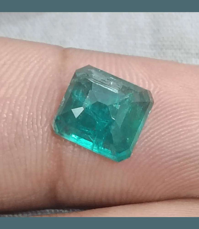 3.42ct Deep Green Emerald certified by GSI - SMSGEMS 
