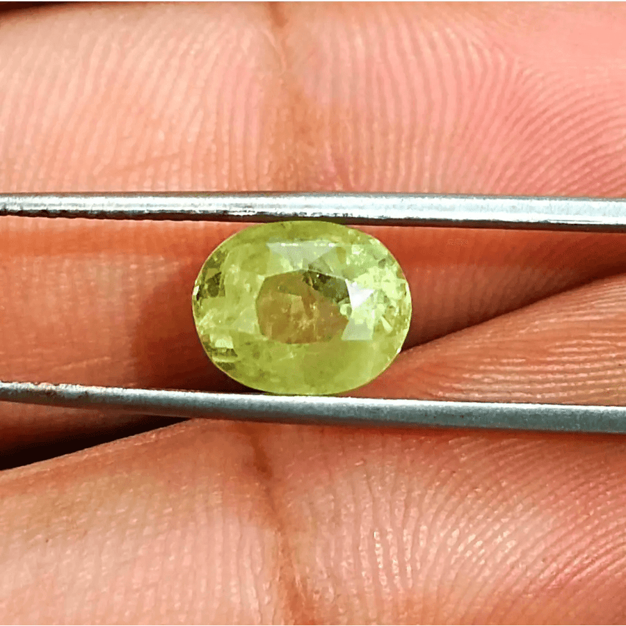 GSI Certified 3.44ct Intense Greenish Yellow Sri Lanka Chrysoberyl, 100% Natural Earth Mined untreated Gemstone - SMSGEMS 