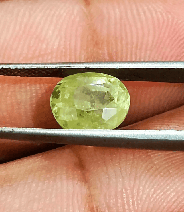 GSI Certified 3.44ct Intense Greenish Yellow Sri Lanka Chrysoberyl, 100% Natural Earth Mined untreated Gemstone - SMSGEMS 