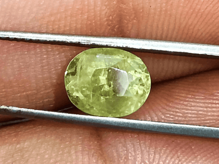 GSI Certified 3.44ct Intense Greenish Yellow Sri Lanka Chrysoberyl, 100% Natural Earth Mined untreated Gemstone - SMSGEMS 